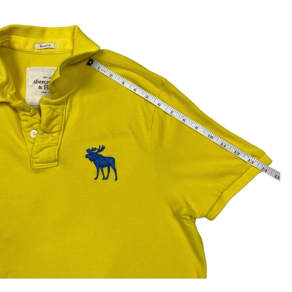 Abercrombie & Fitch Exploded Icon Muscle Mesh Polo Shirt XL Big Moose - Picture 10 of 11